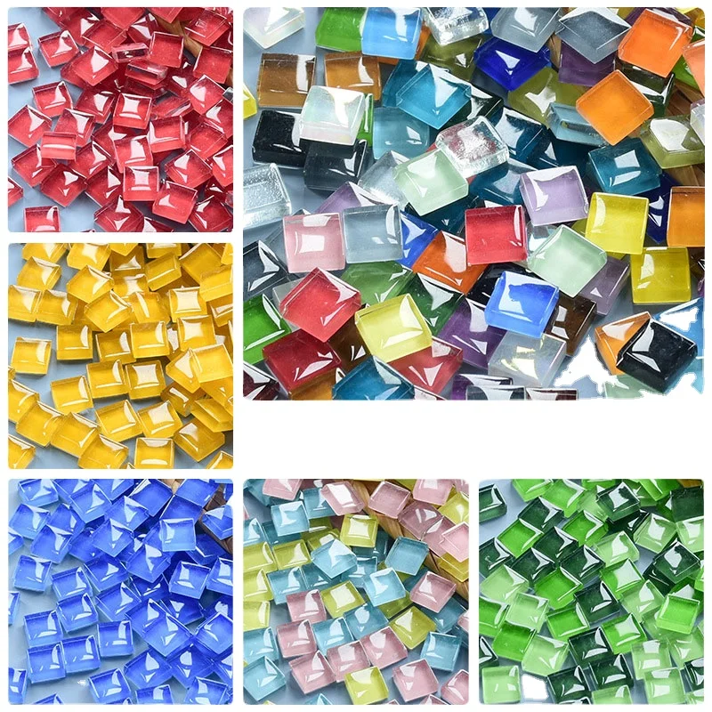 Colorful Square DIY material glass mosaic,handwork DIY mosaic,decorative mosaic
