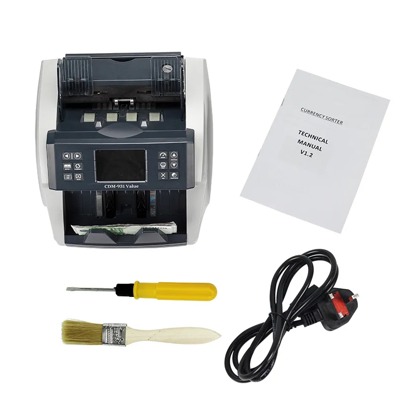 USD, EUR, GBP, CAD, MXN, ETB, IDR Mix Money Value Counting Machine Bill Counter Currency Banknote Bill Cash Counter