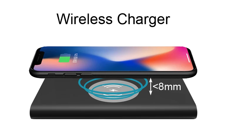 Супер быстрый заряд Power Bank 3 в 1 быстрой зарядки 18 Вт 10000 мАч Беспроводное зарядное устройство Power Bank для мобильного телефона