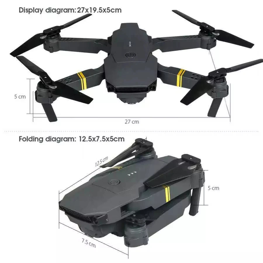 
E58 Quadrotor Foldable Drone Portable Drone Kit 4K HD Aerial Photography RC Drone With Tracking Shooting Function 