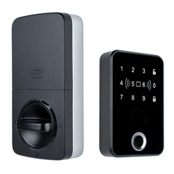 Code Smart Door Lock Mechanical Key Lock USA Cylinder Lock with Finger Print Scanner