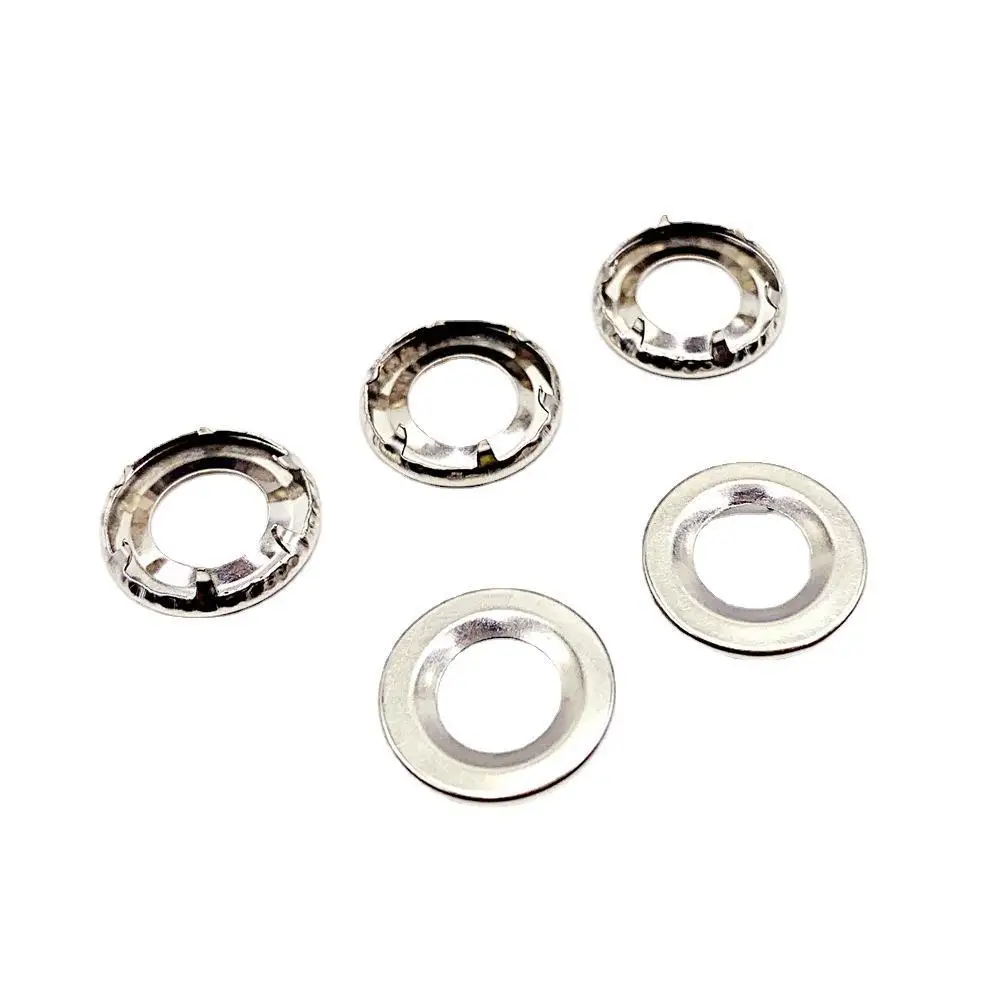 Custom metal copper logo grommet eyelets sewing eyelet iron kits shoes jeans craft heavy duty silver gold eyelets