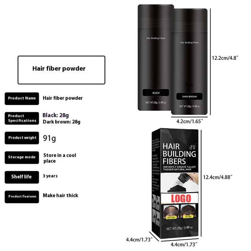 Hot Sale Best Hair Building Fiber Private Label Thickening Hair Fibers Powder Thicker Hair Fiber Powder