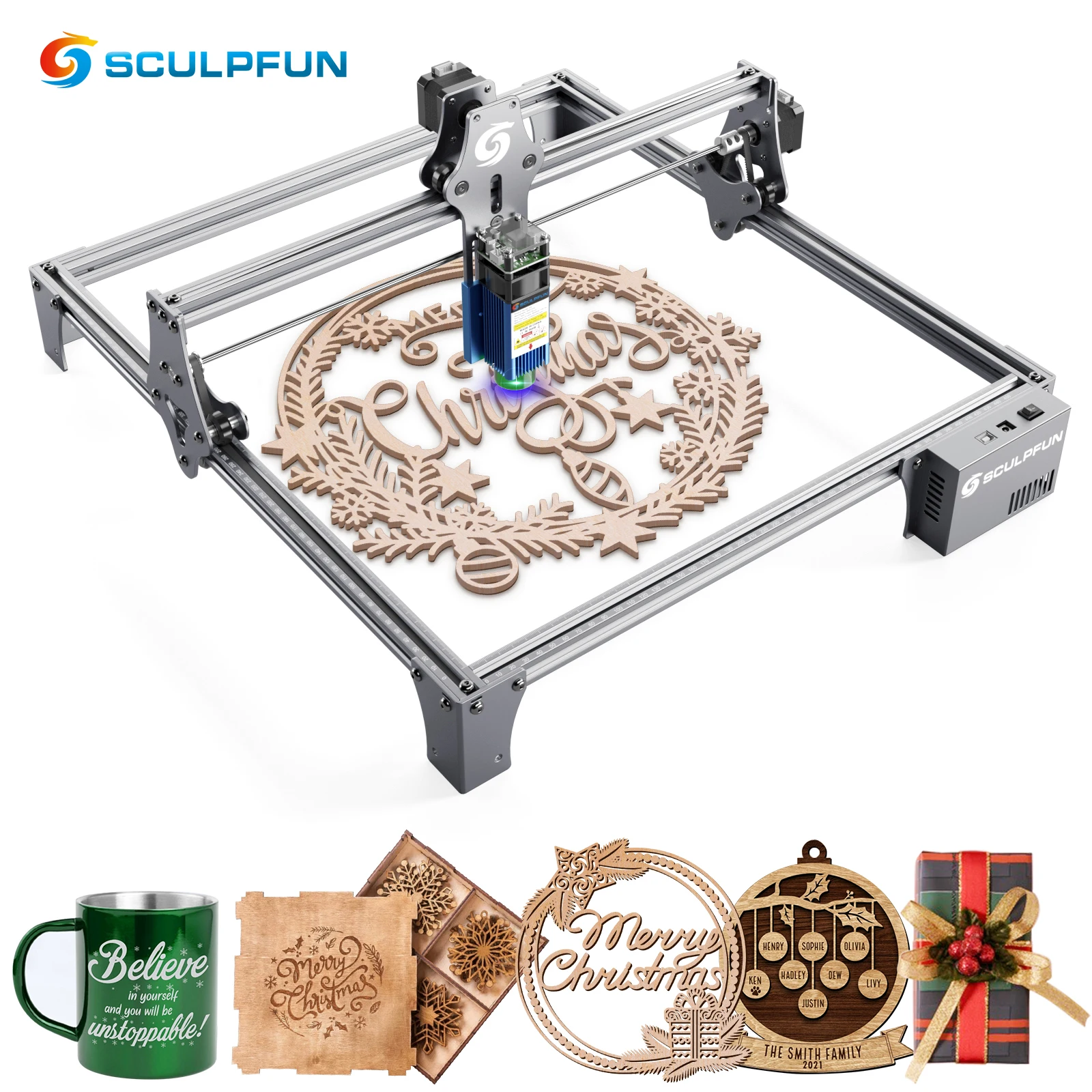 Sculpfun S6PRO 60 Вт Цена по прейскуранту завода-изготовителя лазерная гравировка логотипа машины на высоком металлическом высокое качество Прямая поставка от производителя маркировочная машина печатная
