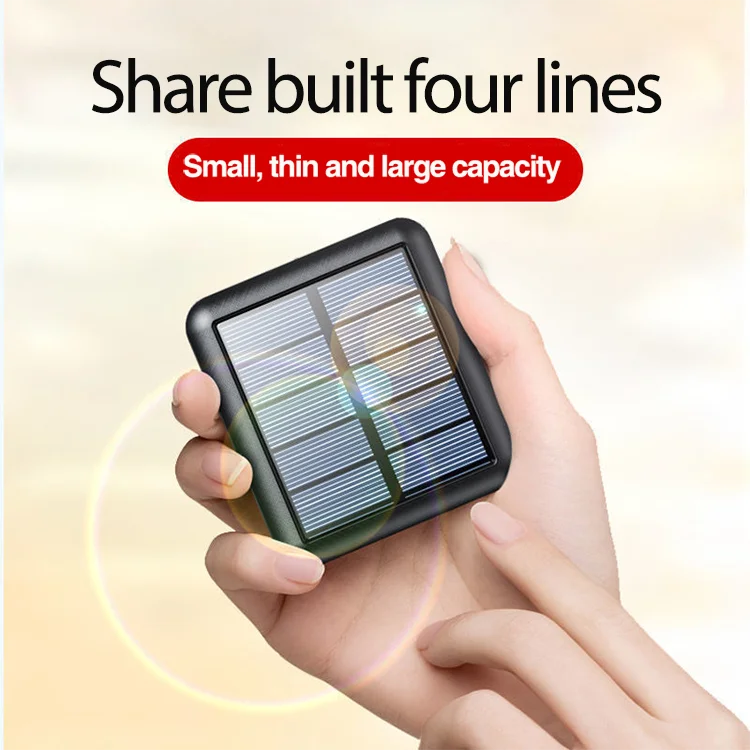 Mini large capacity mobile power supply 10,000 mAh mobile phone fast charging treasure comes with dual -line portable