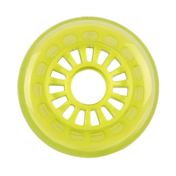 Roller Hockey Wheels 80mm 85a Soft Inline Skate Blue 8 Pack with ABEC 9 Bearings
