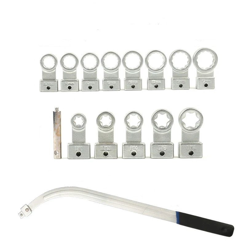 15pc Auxiliary Timing Belt Tensioner Pulley Wrench Set 12-19mm Spanner for Automobile Engine Belt for Pulley Disassembly