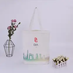 Wholesale Custom Blank Grocery Tote  Reusable Eco Friendly Shopping Bag DIY Promotional Plain Cotton Canvas Shopping Bag