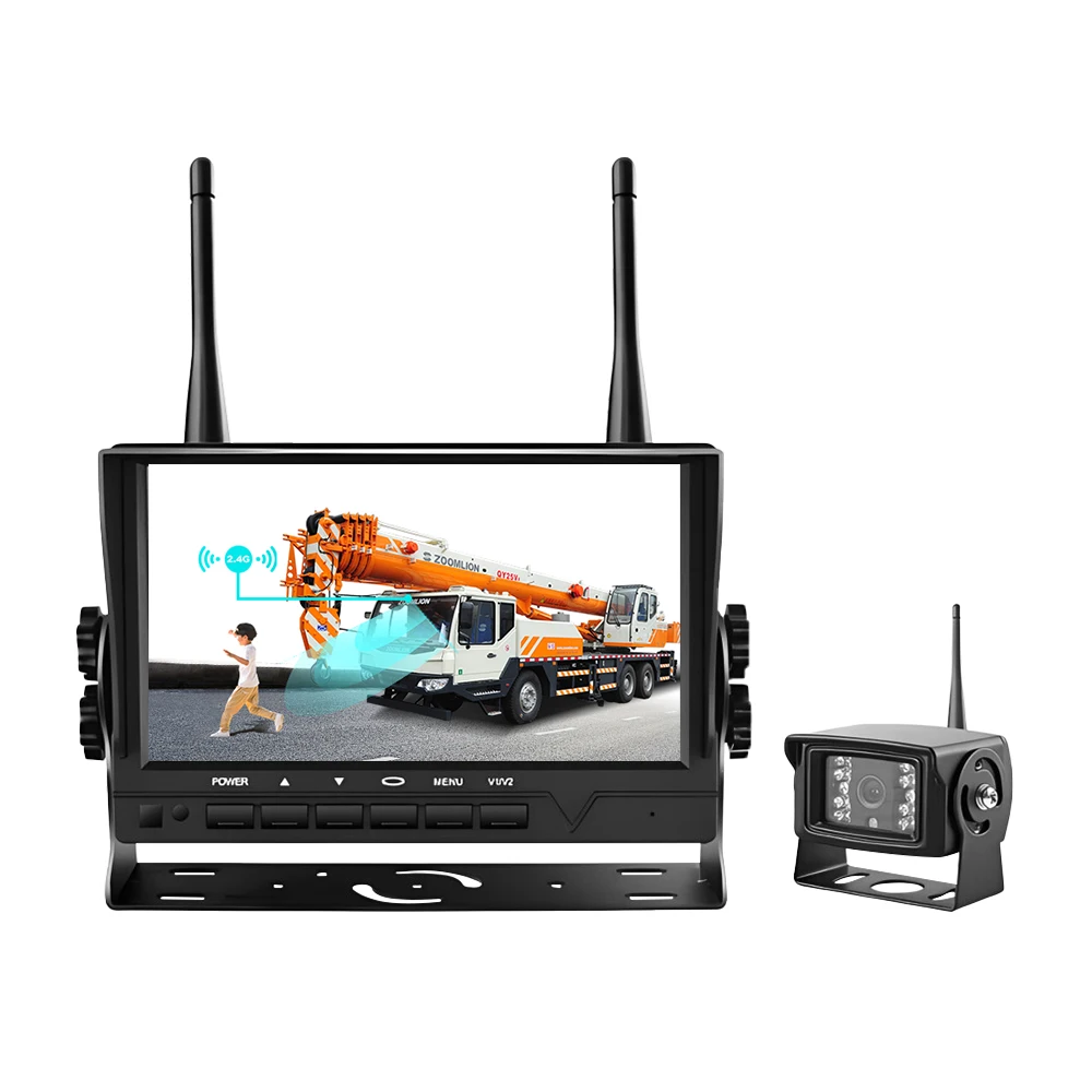 AHD цифровой сигнал высокой четкости 1080P automotive120 ° широкоугольная Беспроводная резервная камера 2 4G для грузовых автомобилей и школьных автобусов