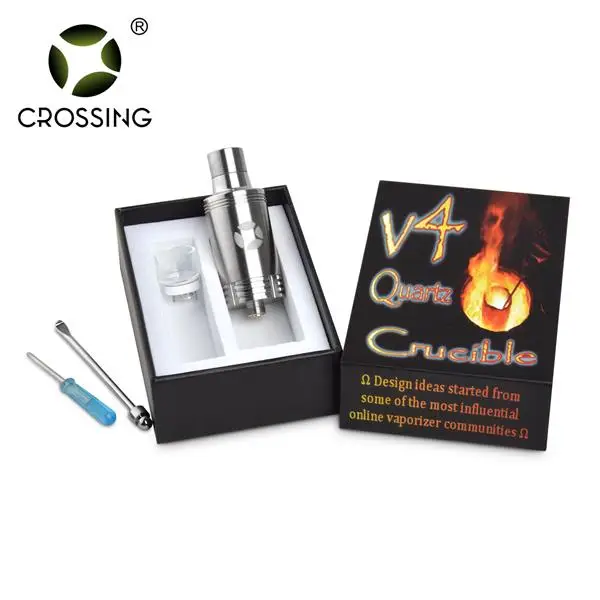 
New product crossing wax vape pen crucible bucket coil v4 crucible vaporizer with heater 