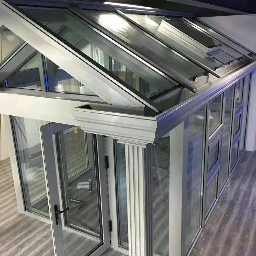 Tempered glass aluminum sunroom glass house veranda with high quantity