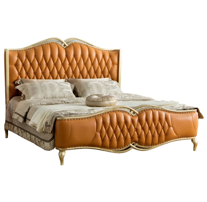 good quality classical golden bedroom furniture royal bedroom set
