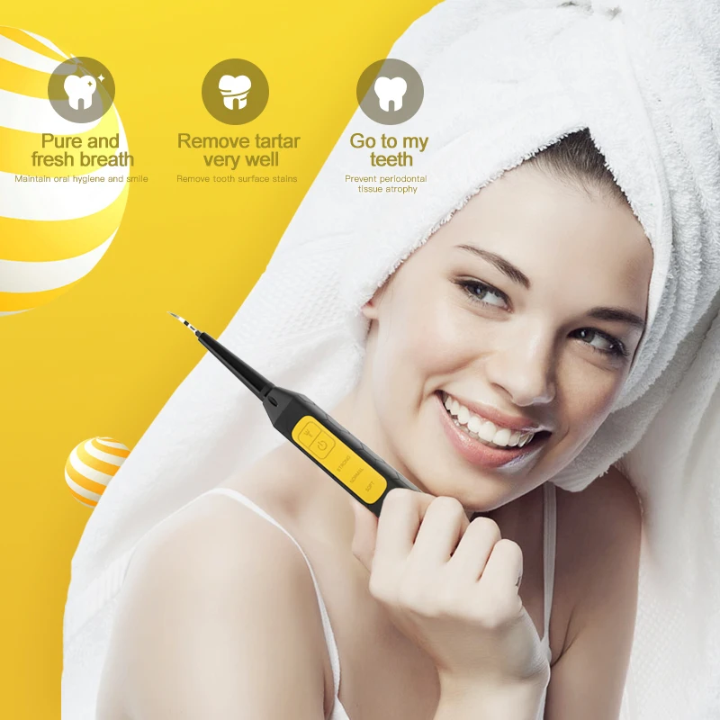 New Teeth Whitening Kits Remove Plaque Rechargeable Electric Ultrasonic Tooth Cleaner