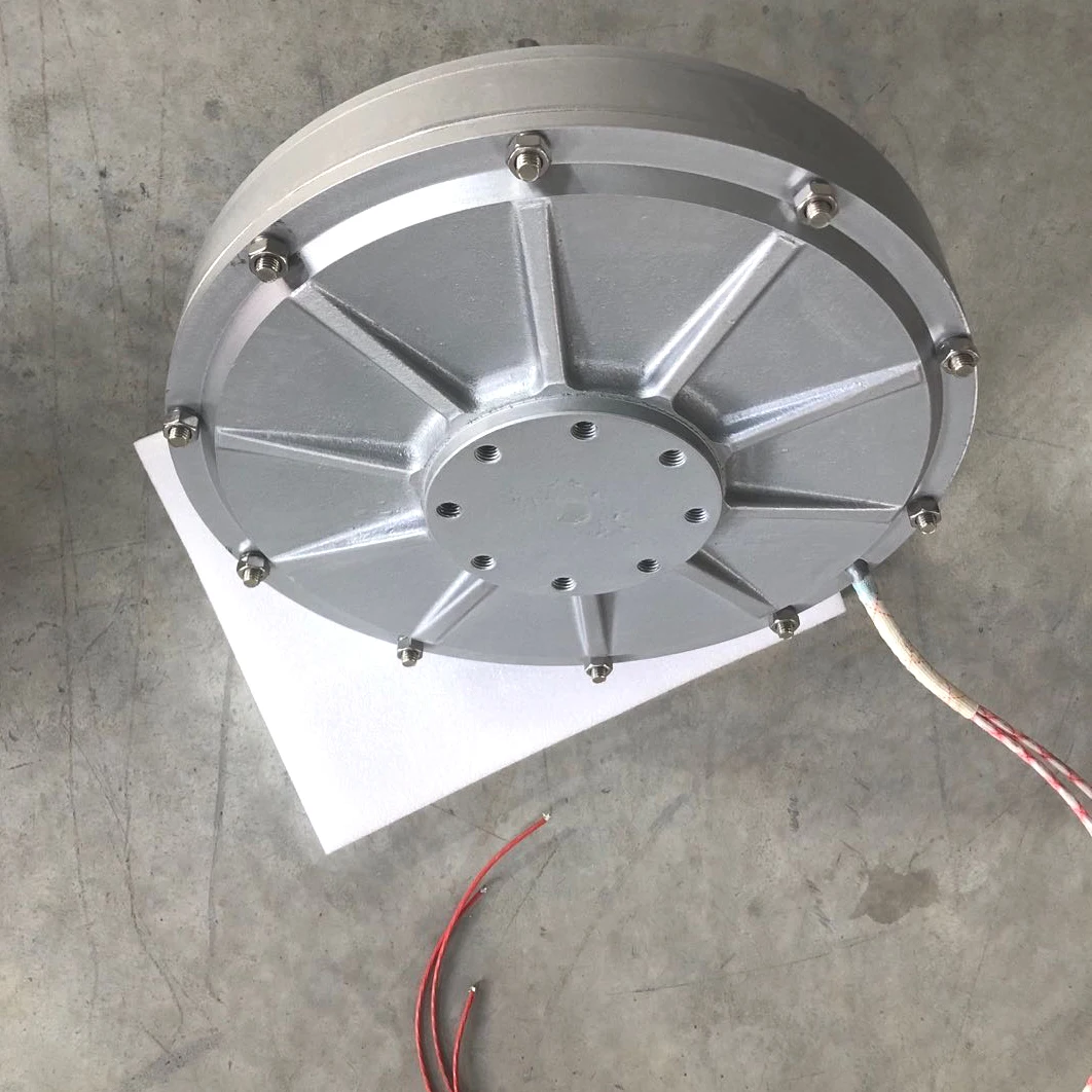 Axial Flux Three Phase Coreless Permanent Magnet Generator 5KW High RPM 220V 380V For VAWT