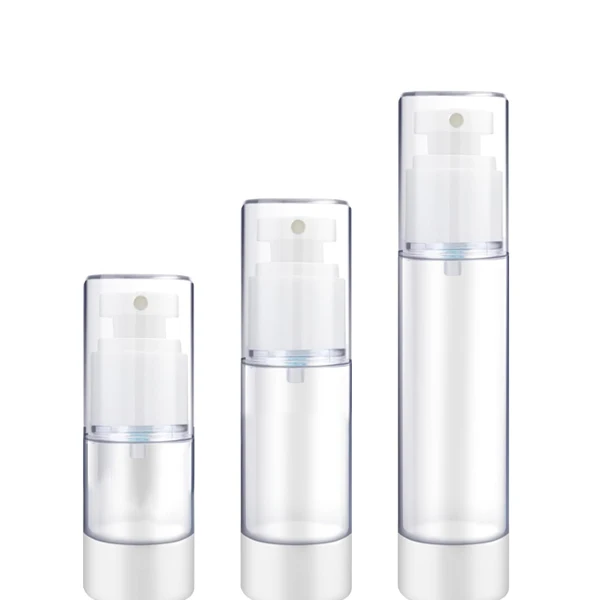 Airless Travel Spray Bottles Clear Moisturizer Pump Dispenser Containers Leak Proof Lotion Pump Vacuum Spray Bottles