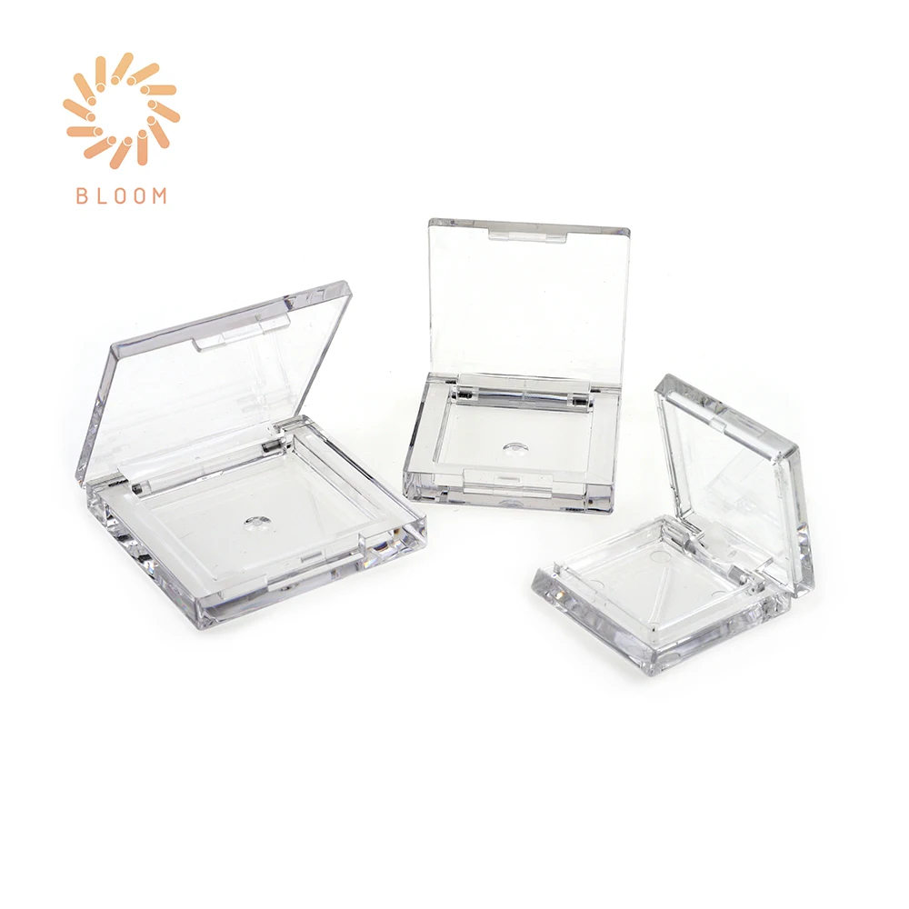 
Clear Cheek Highlight Powder Transparent Single Colour Eyeshadow Case Square Blusher Packaging 