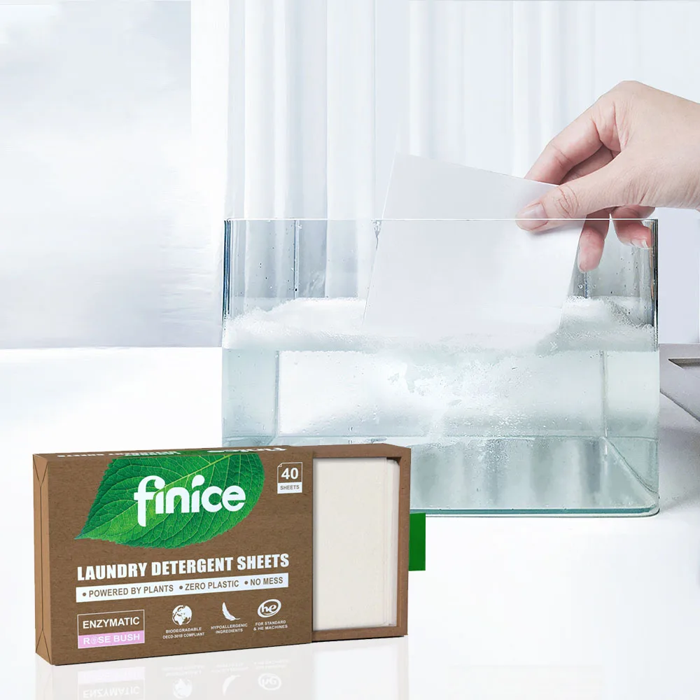 Finice FNC765 Free Sample Finice Bulk Eco Friendly Soap Washing Fragrance Laundry Detergent Sheets
