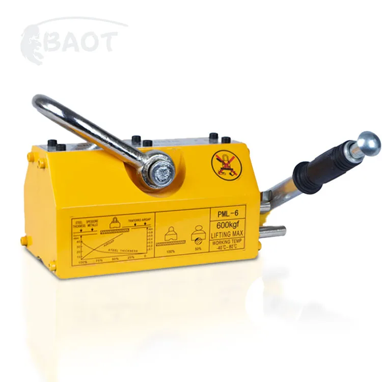 BAOT Factory Direct Supply PML600kg Permanent Magnetic Lifter Tool for Lifting Steel Price