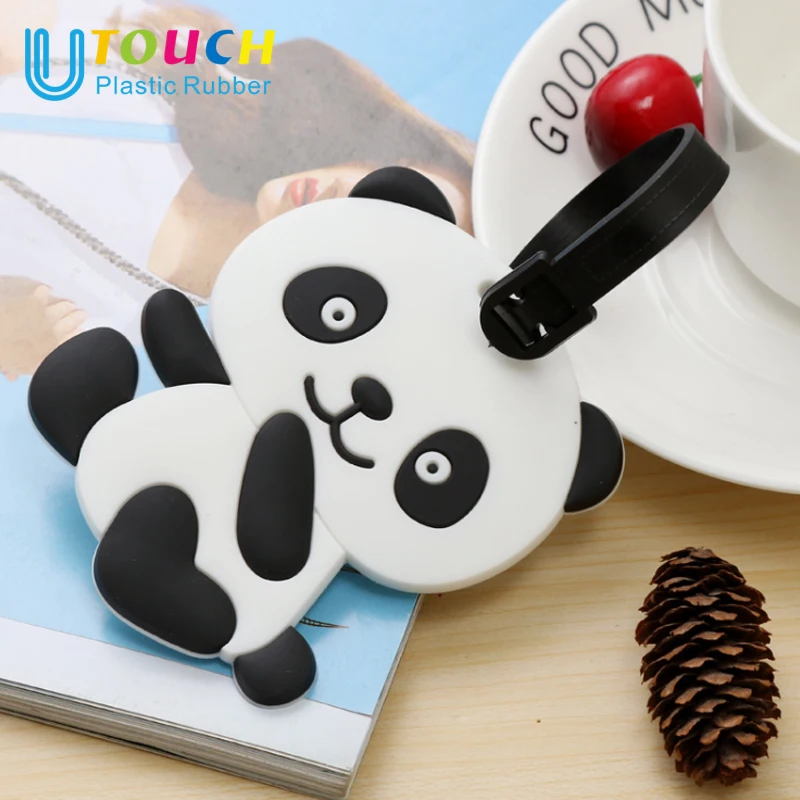 Pvc Travel Luggage Tag Cartoon Custom Silicone Luggage Tag Name Tag Boarding Cards For Bag