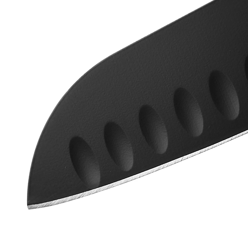 14PCS Hollow handle knife set 8 inch Slicer knives black kitchen professional chef Steak knife with sharpener