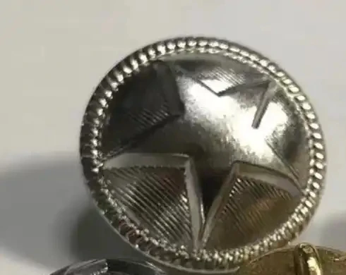 HENGWEI Brand Custom Logo Loop Sewing Brass Blazer Buttons Uniform Star Metal Coat Shank Button