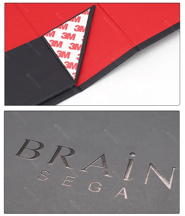 Custom Luxury Black Paper Magnet Foldable Folding Magnetic Gift Box Garment Apparel Clothing Packaging Bags Box With Ribbon