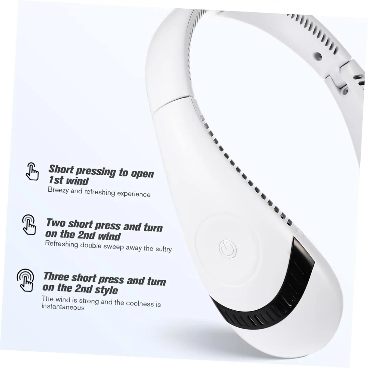 2024 Innovative summer products Bladeless Portable Wireless Turbo Neck Hanging USB Mini rechargeable Fan