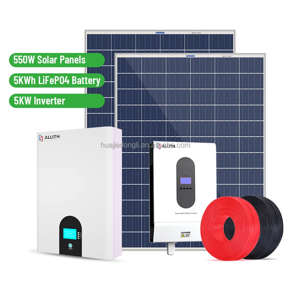 ALLITH Solar Panels Home System 3Kw 4Kw 5Kw Hybrid Solar Energy System Complete Full Set For Home