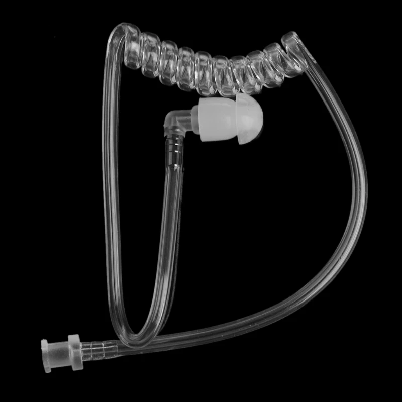 Transparent Coil Acoustic Air Tube Earplug With Copper Ring For Two-Way Radio Walkie Talkie Earpiece Earbud Headset Accessories