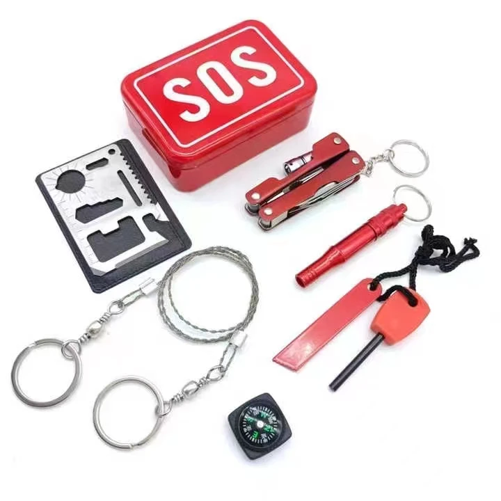 JK-H-033  Outdoor Multi-function Emergency Survival Gear Kit SOS Survival Tool
