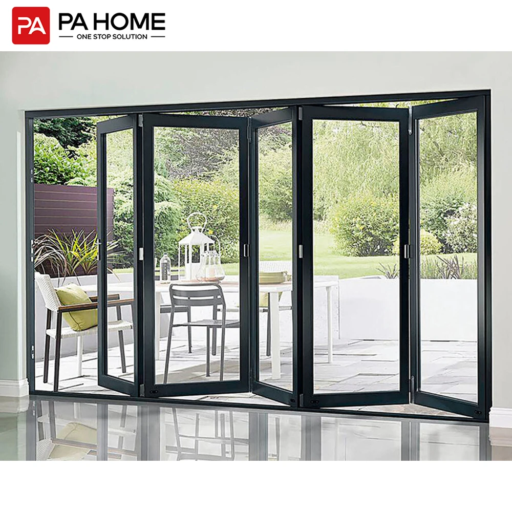 PA Custom Bi-Fold Aluminum Alloy Glass Exterior Accordion Foldable Doors