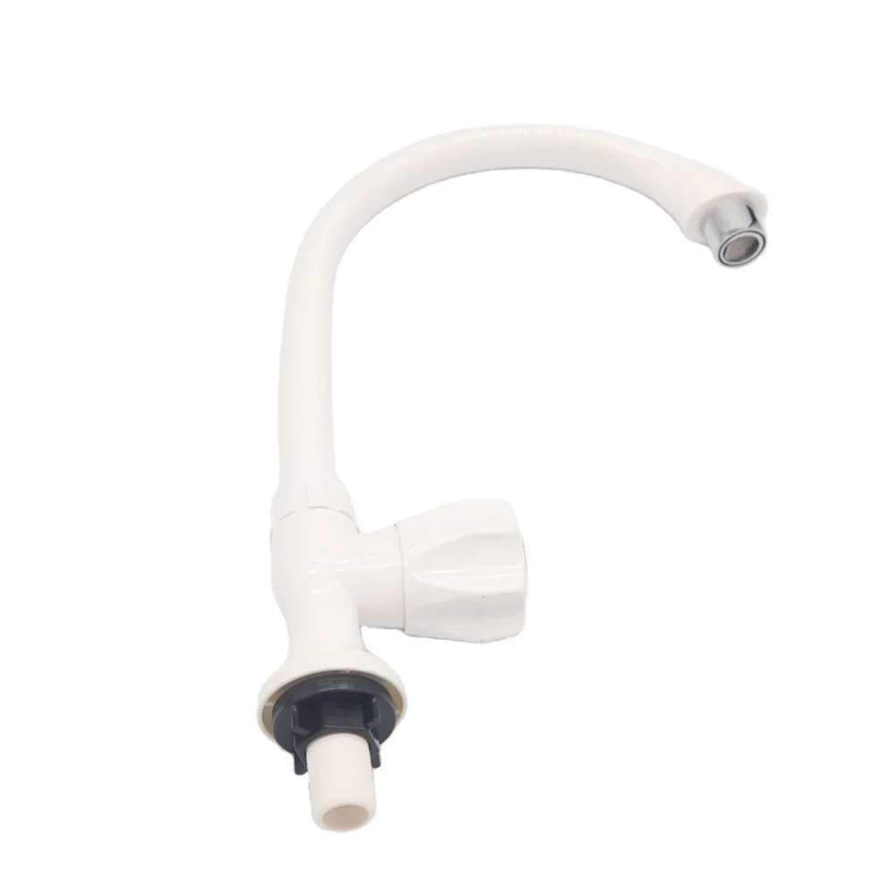 Durable Goose Neck PVC Plastic Faucet Kitchen Sink Single Handle Kitchen Faucet