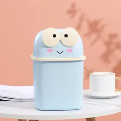 NEW 2022 Table Waste Bin with Lid Mini Cute Trash Can Paper Basket Waste Container Mini Dustbin For Bedroom/Office