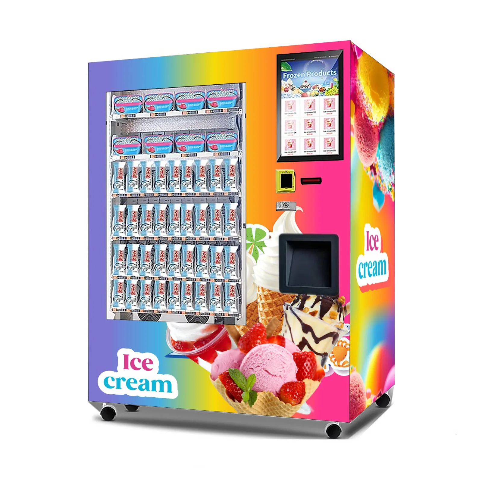 automat ice cream vending machine coin in park