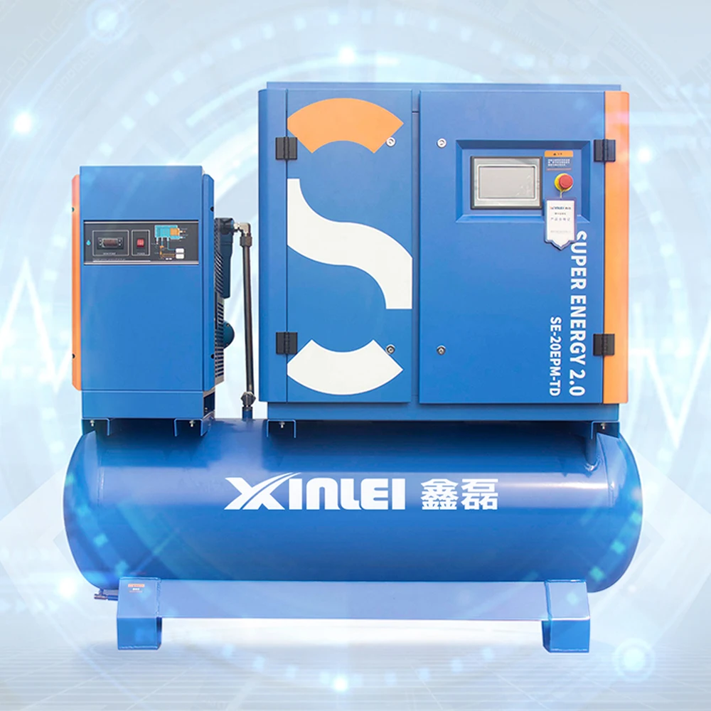 7,5 кВт 10 л.с. роторные промышленные компрессоры с воздушным охлаждением бесшумные воздушные компрессоры винтовой воздушный компрессор