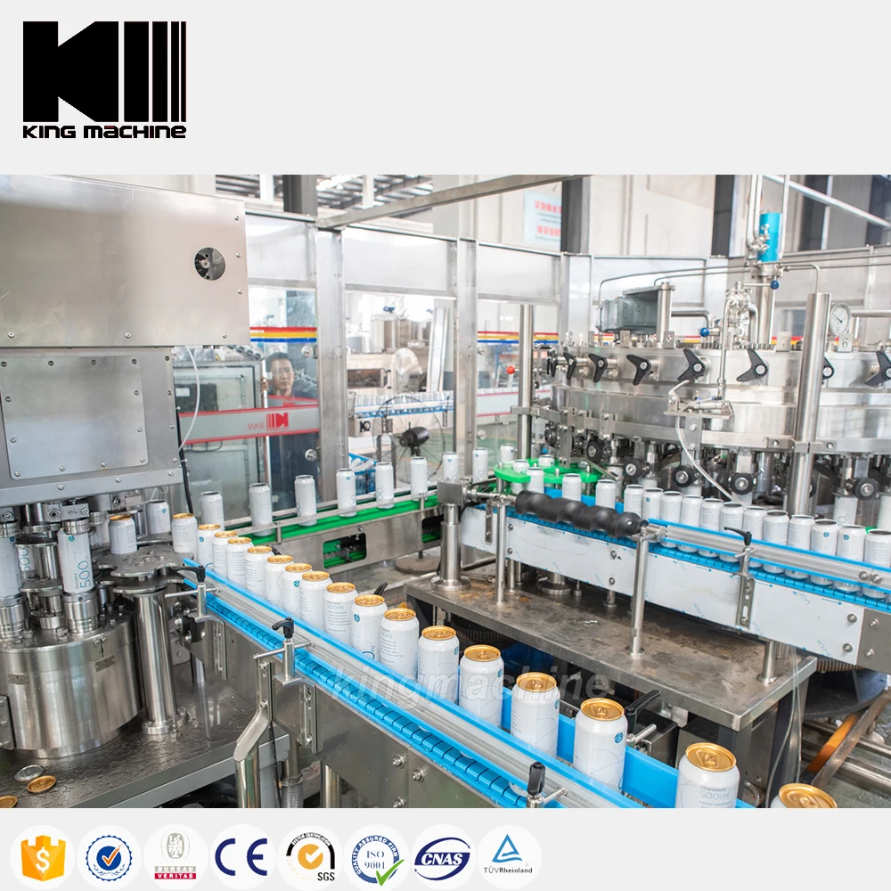 Complete Plant A to Z Tin Aluminium Jerry Can Automatic Beer Can Filling And Sealing Machine