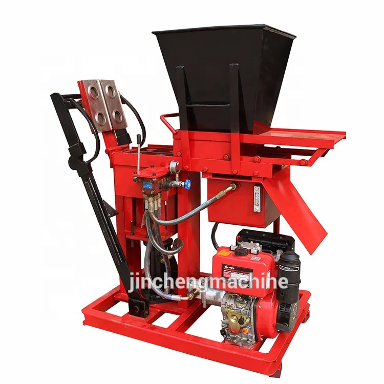 2-15 small interlocking clay mud block brick forming making machine