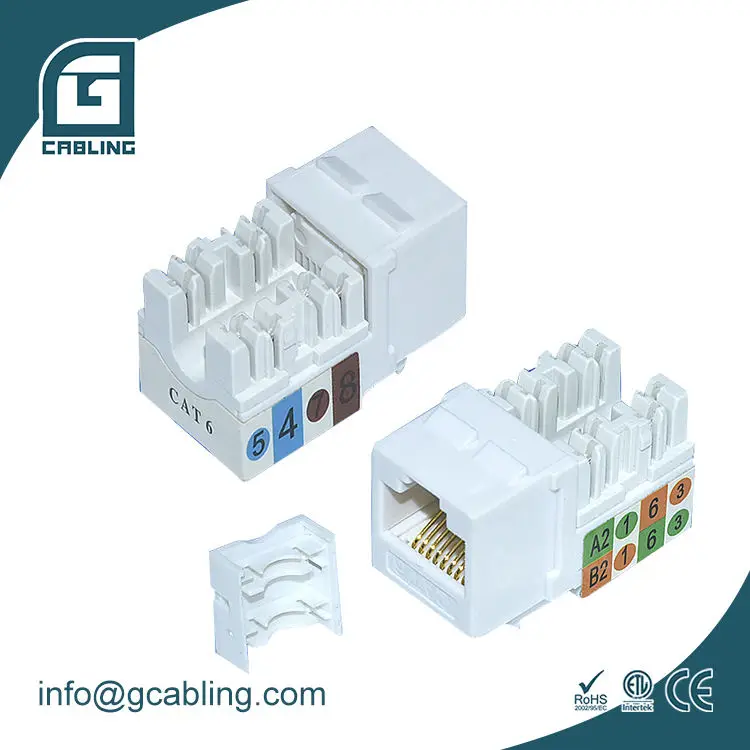 Geteknet Категория 6 keystone jack Cat6 6a 110 RONA 90/180 градусов Пылезащитная крышка двойной UTP cat5e