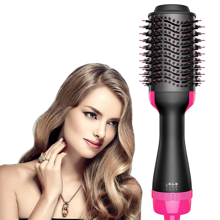 Beauty equipment brush one step multi-function 3 in 1 volume electric heating hair dryer hot air comb