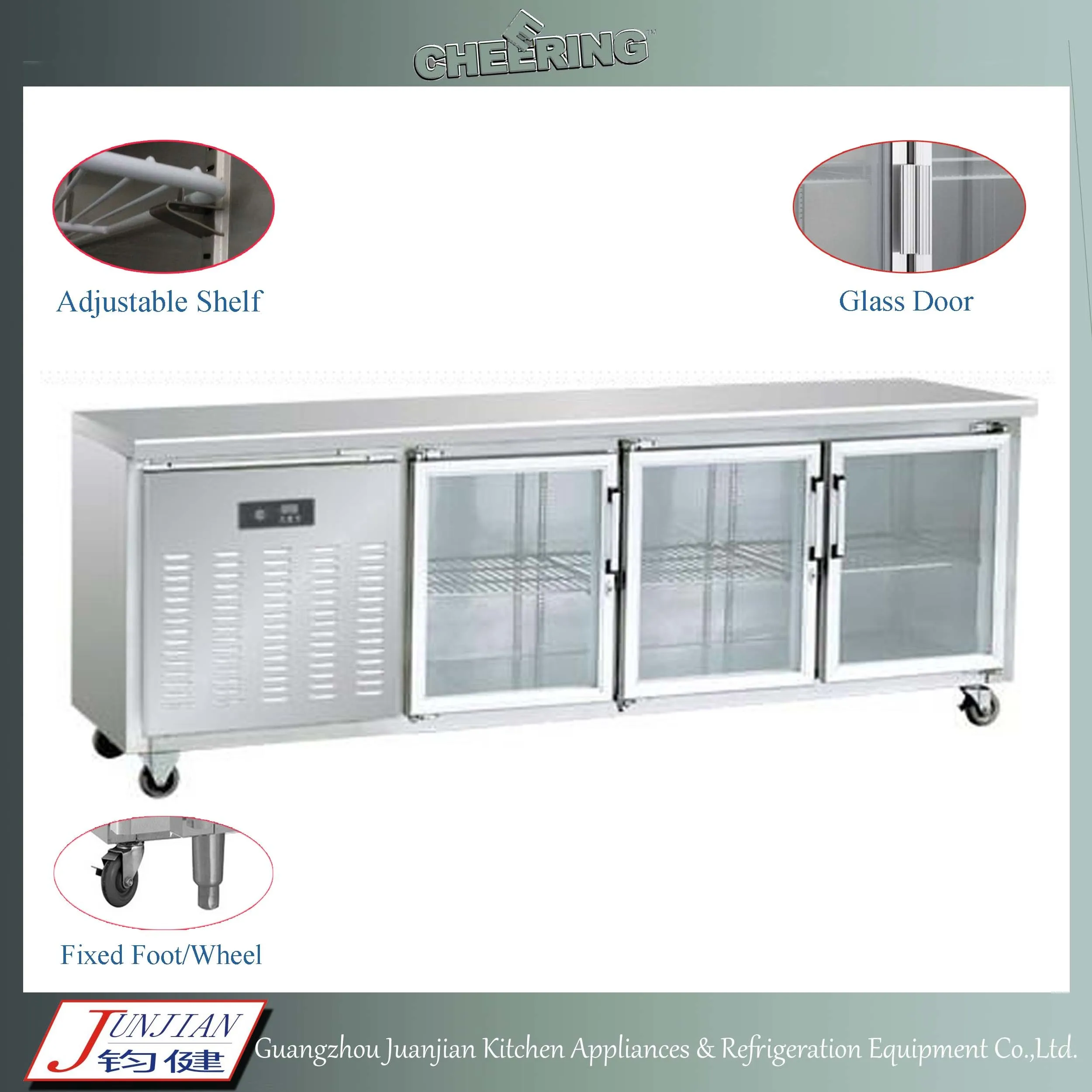 Competitive Price High-Capacity Stainless Steel Construction Refrigerating Table For Commercial Kitchens