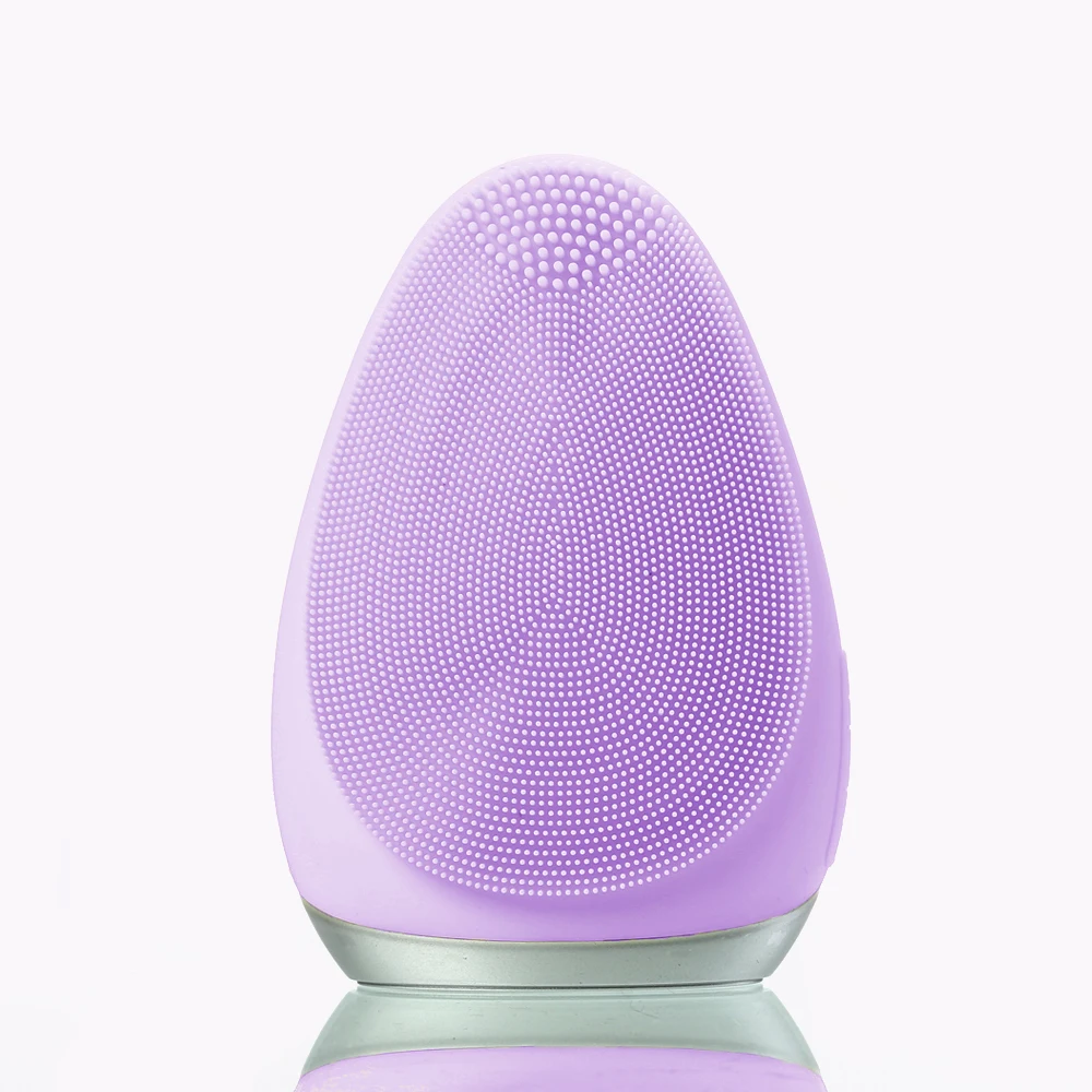Rechargeable Double Side Customized LOGO Factory Price Waterproof IPX6 stand by Massage Silicone Face Cleansing Brush