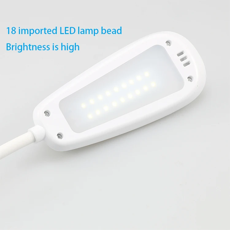 
Factory ODM OEM Supply LED Book Lamp White Light Lithium Battery Power Clip on Reading Light Night Reading 
