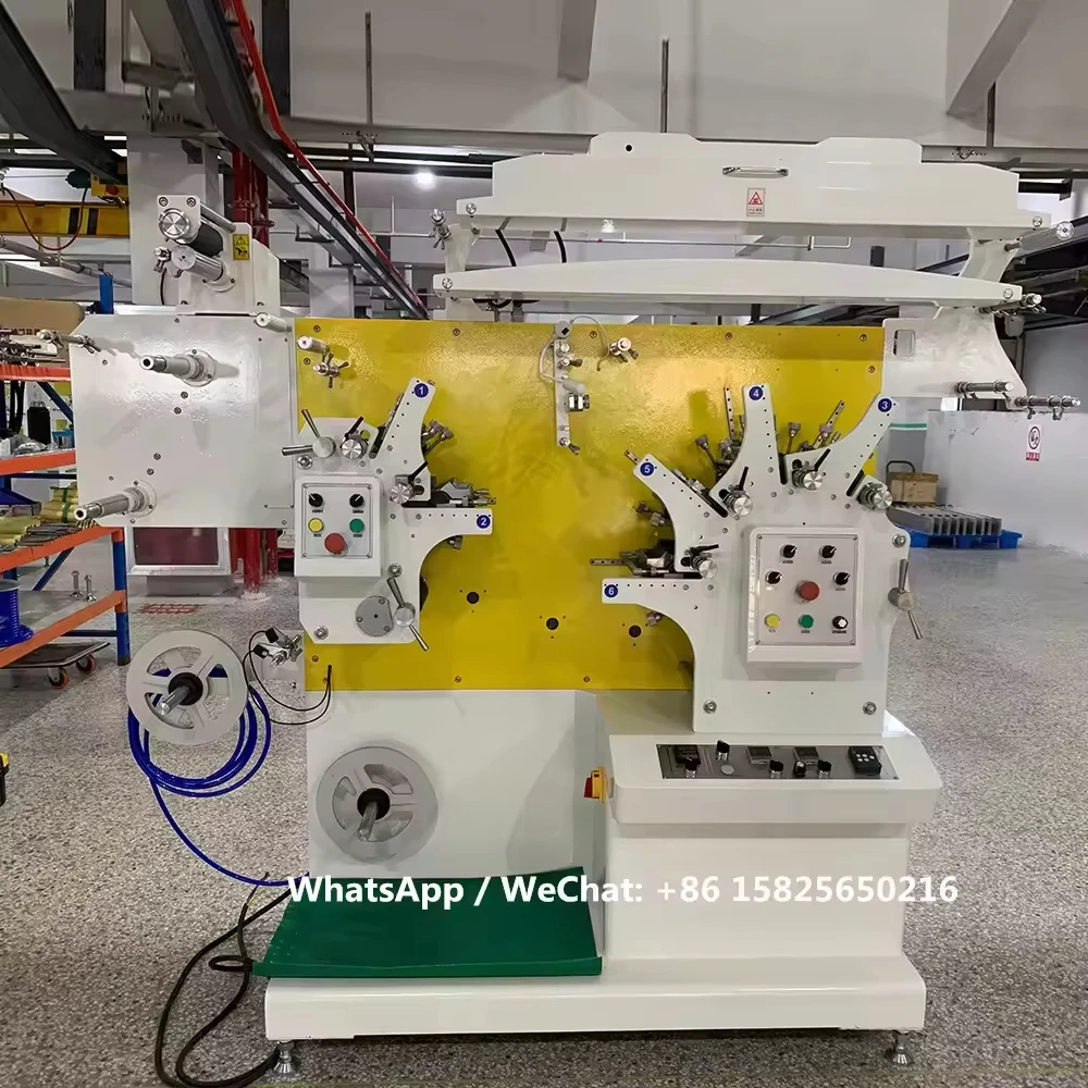 JR-1242 Wholesale 60m/Min High Speed Fully Automatic 6 Colors Letterpress Flexo Label Printing Machine For Narrow Fabric Label