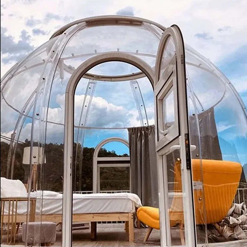 Transparent Wind Resistant Dome Prefablicated House