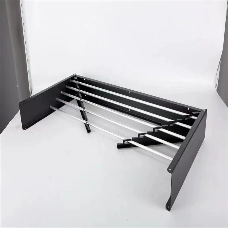 Wall-Mounted Aluminum Foldable Extendable Drying Rack Space-Saving Home Use Detachable Wardrobe for Kitchen Bathroom Living Room