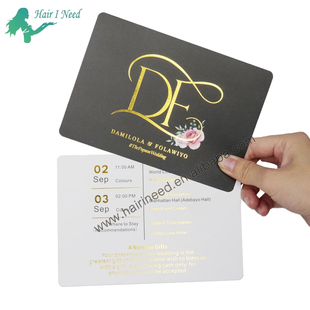 Логотип на заказ роскошная благодарственная открытка для малого бизнеса золотая фольга ВИП-карточки