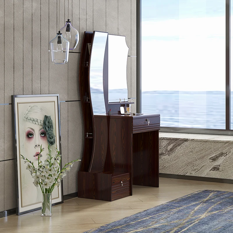 wholesale dressing table for bedroom with mirror and chair storage vanity table brown special dressing table