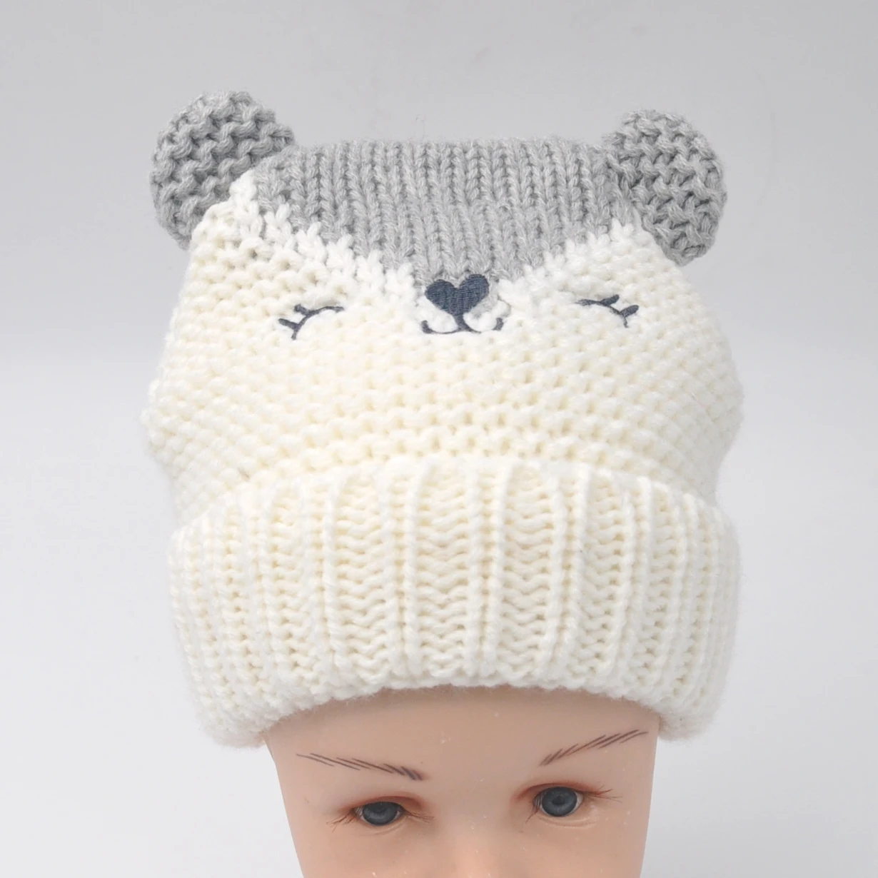 Зимняя теплая зимняя шапка для малышей вязаная шапка бини шапка детская шапка