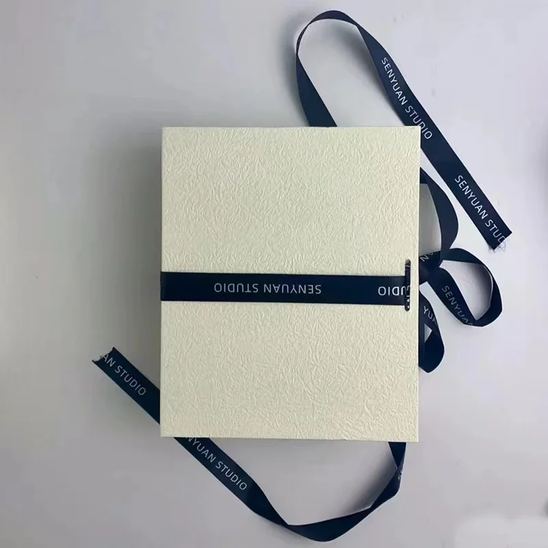 FORTE Eco-friendly Cardboard Paper Gift Box Custom Logo Jewelry Box Magnetic Flap Ribbon Closure Jewelry Gift Box With Pouch Bag