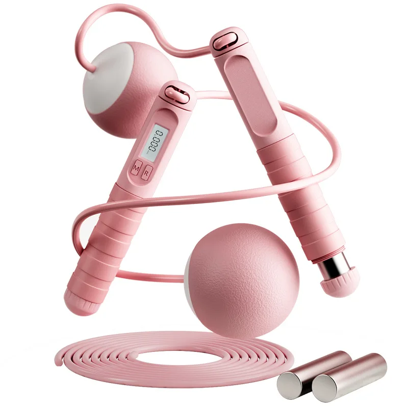 Cordless skipping rope fitness and slimming equipment weight bearing models  gravity wireless balls  factory direct sales